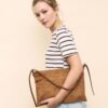 Mini bolso de hombro de Tacto suave con cremalleras Mini bolso de hombro de Tacto suave con cremalleras