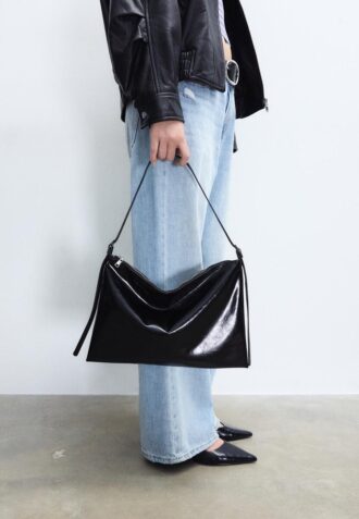 Mini bolso de hombro de Tacto suave con cremalleras