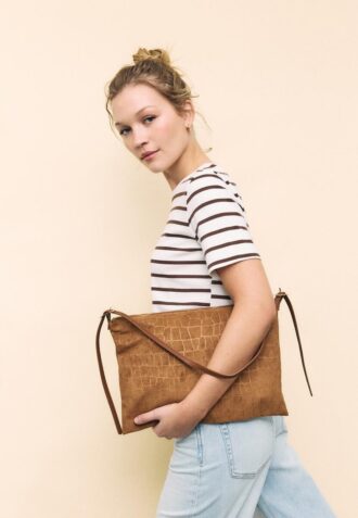 Mini bolso de hombro de Tacto suave con cremalleras