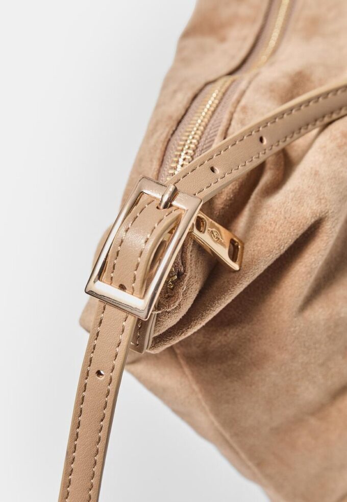 Mini bolso de hombro de Tacto suave con cremalleras Mini bolso de hombro de Tacto suave con cremalleras