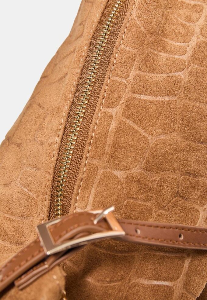 Mini bolso de hombro de Tacto suave con cremalleras Mini bolso de hombro de Tacto suave con cremalleras