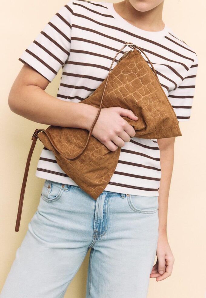 Mini bolso de hombro de Tacto suave con cremalleras Mini bolso de hombro de Tacto suave con cremalleras