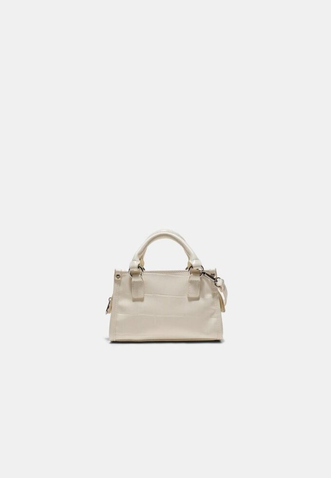 Mini bolso tote bandolera con efecto coco
