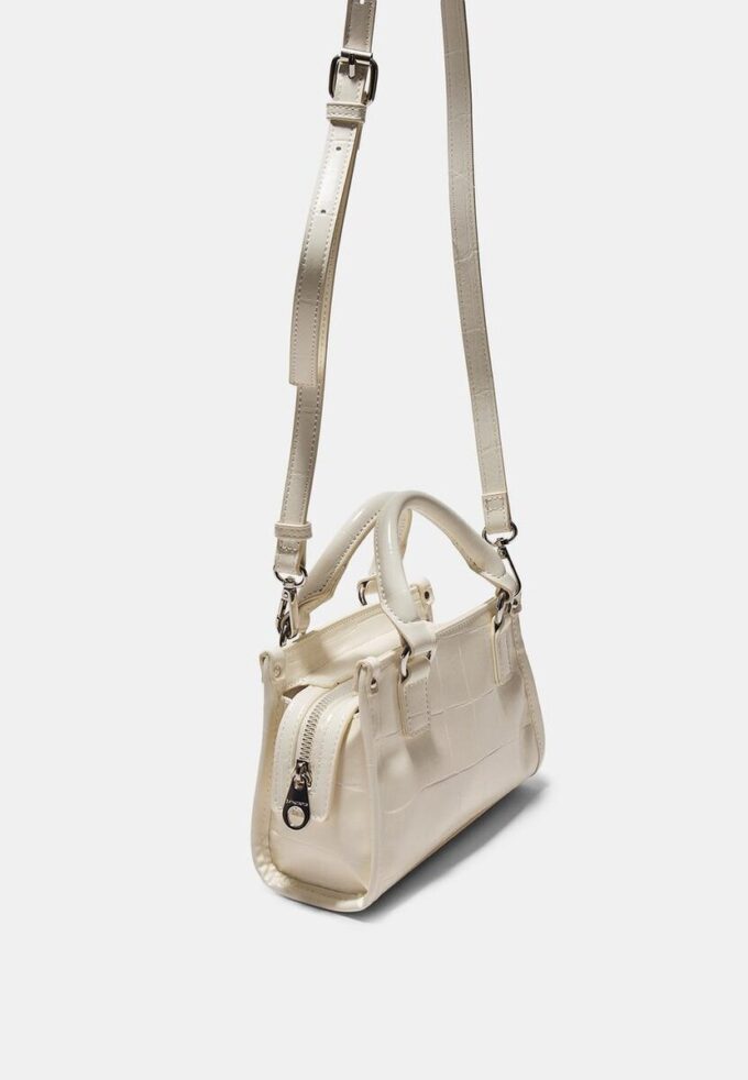 Mini bolso tote bandolera con efecto coco