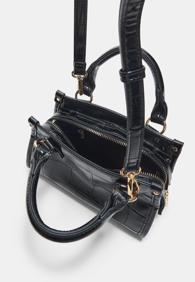 Mini bolso tote bandolera con efecto coco