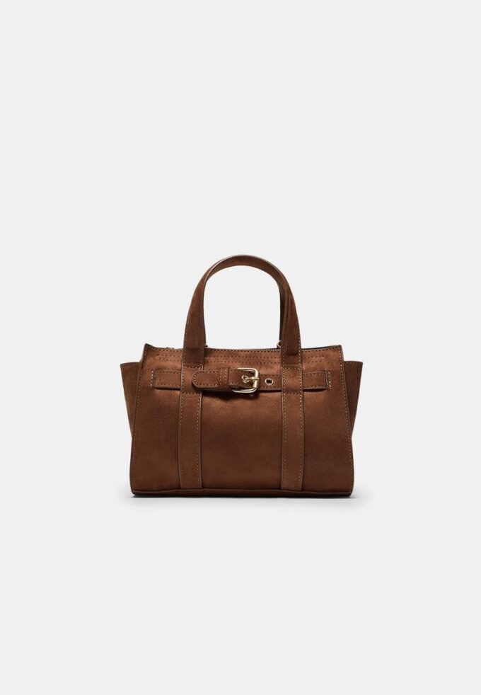 Mini bolso tote con hebilla