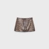 Mini Skort con lentejuelas y estampado animal Mini Skort con lentejuelas y estampado animal