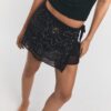 Mini Skort cruzada con bordados Mini Skort cruzada con bordados