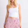 Mini Skort tipo pareo a rayas bordada Mini Skort tipo pareo a rayas bordada