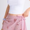 Mini Skort tipo pareo a rayas bordada Mini Skort tipo pareo a rayas bordada