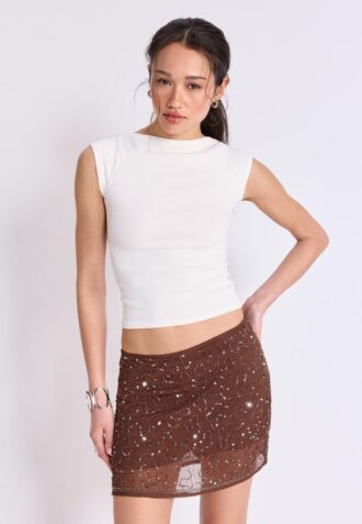Minifalda-Skort bordada