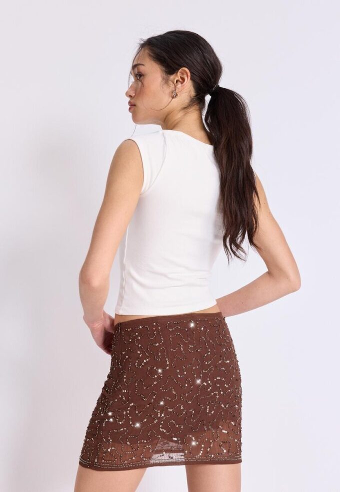 Minifalda-Skort bordada Minifalda-Skort bordada