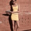 Minifalda-Skort con ribete de encaje Minifalda-Skort con ribete de encaje
