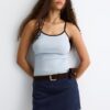Minifalda-Skort de ante sintético Minifalda-Skort de ante sintético