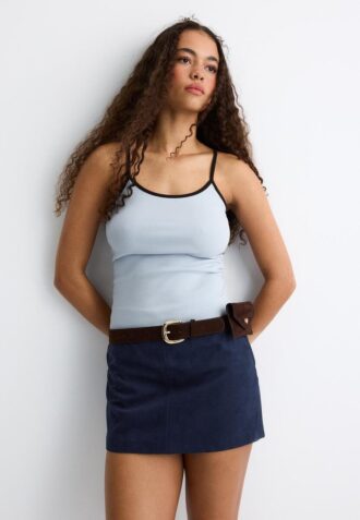 Minifalda-Skort de ante sintético