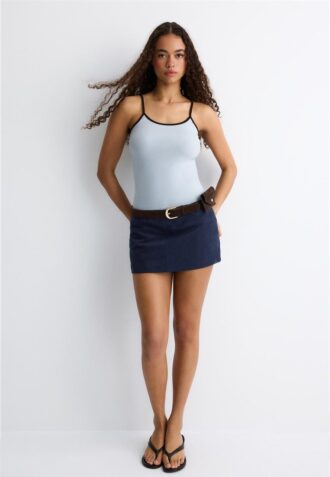 Minifalda-Skort de ante sintético