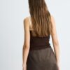 Minifalda-Skort de ante sintético Minifalda-Skort de ante sintético