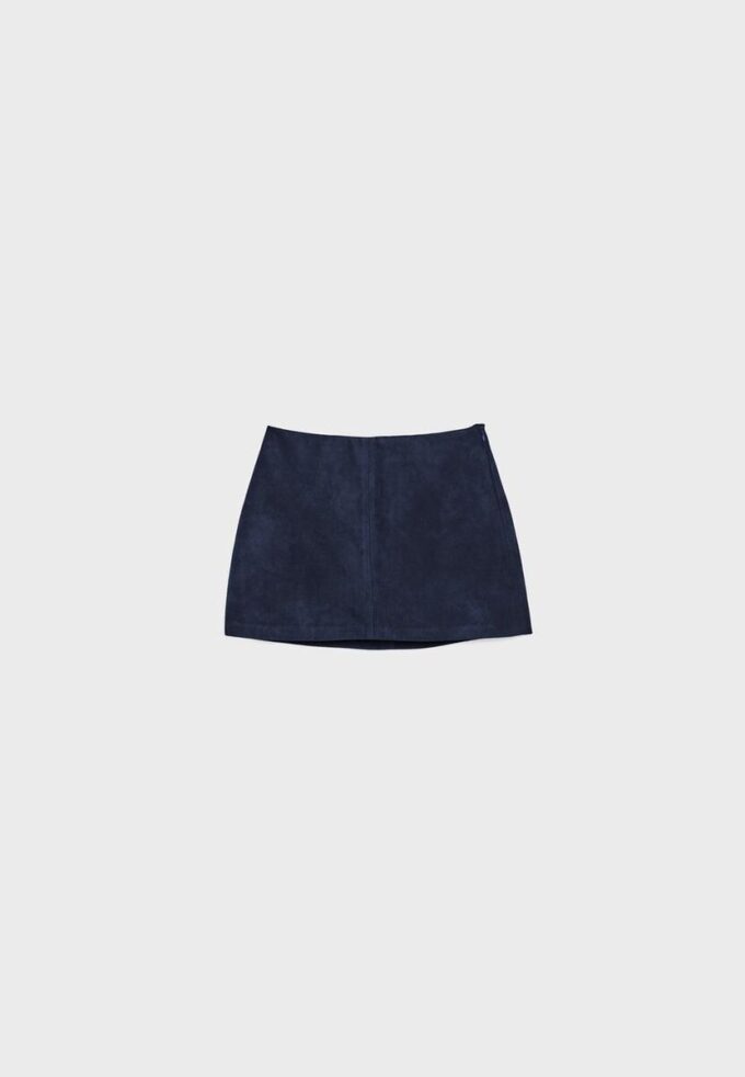 Minifalda-Skort de ante sintético Minifalda-Skort de ante sintético