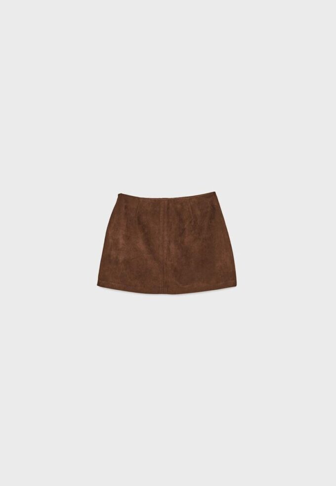 Minifalda-Skort de ante sintético Minifalda-Skort de ante sintético