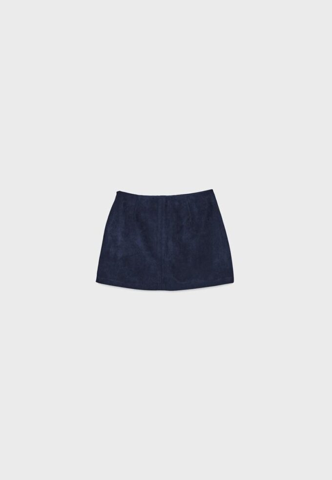 Minifalda-Skort de ante sintético Minifalda-Skort de ante sintético