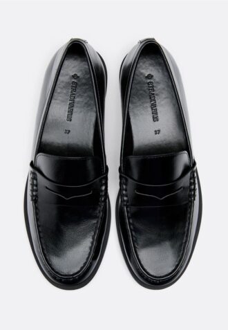 Mocasines de imitación de piel negra