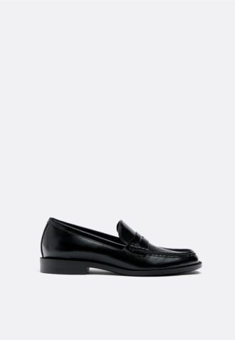 Mocasines de imitación de piel negra
