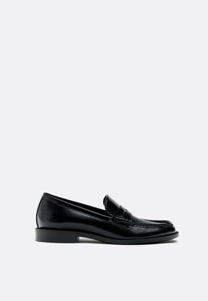 Mocasines de imitación de piel negra Mocasines de imitación de piel negra