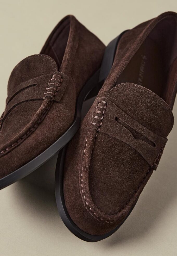 Mocasines de piel marrón Mocasines de piel marrón