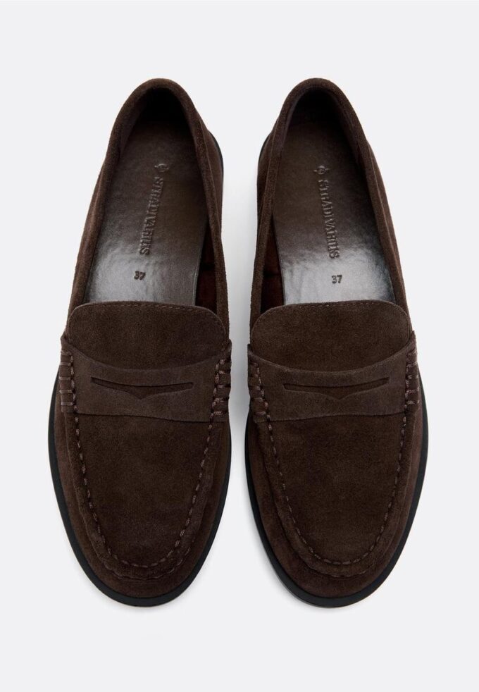Mocasines de piel marrón Mocasines de piel marrón