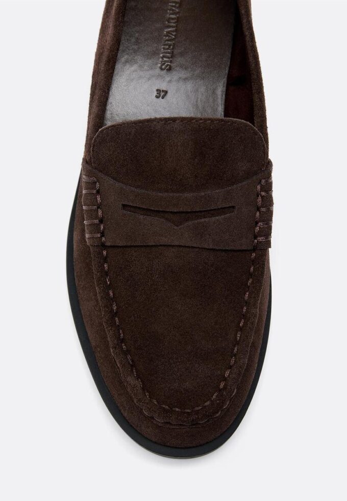 Mocasines de piel marrón Mocasines de piel marrón