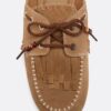 Mocasines de piel sin talón con dijes