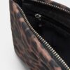 Neceser con estampado de leopardo y cremallera
