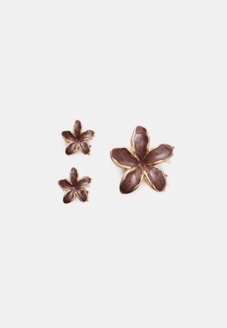 Pack de 3 pinzas para el pelo con motivos florales