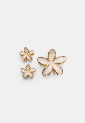 Pack de 3 pinzas para el pelo con motivos florales