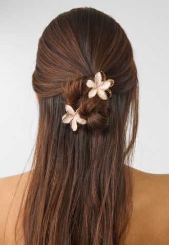 Pack de 3 pinzas para el pelo con motivos florales