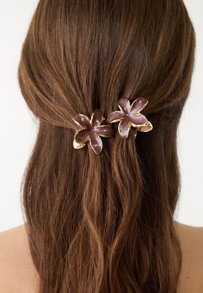 Pack de 3 pinzas para el pelo con motivos florales