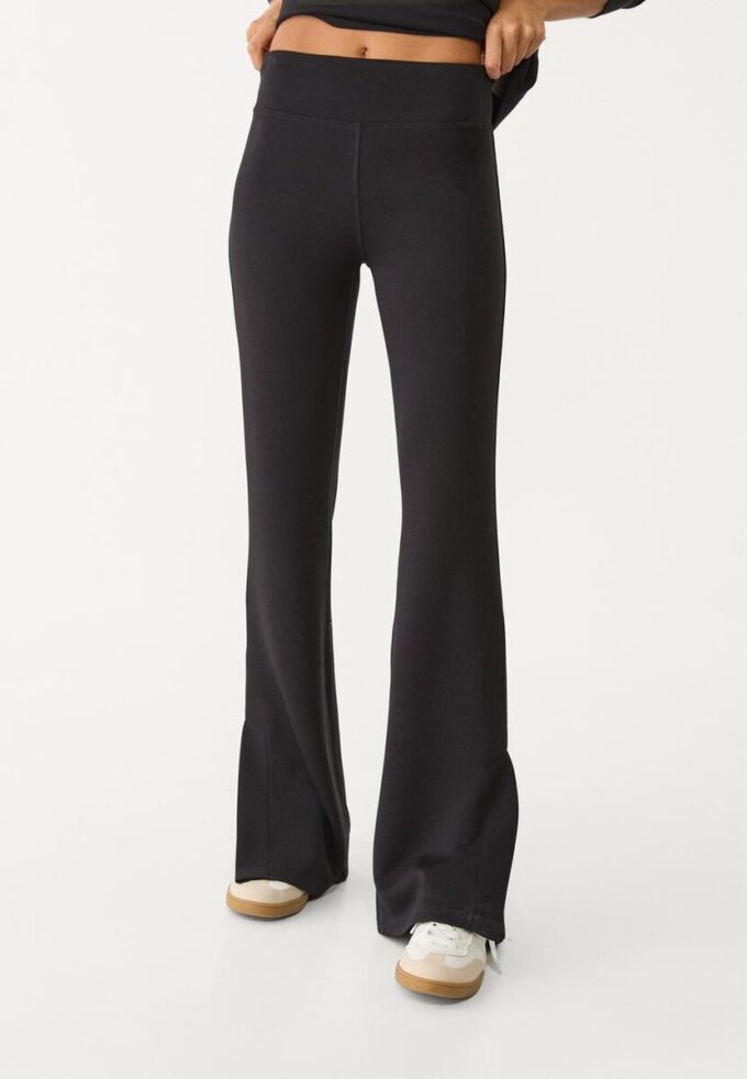 Pantalones acampanados de tacto suave Pantalones acampanados de tacto suave
