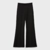 Pantalones acampanados de tacto suave con detalle de costura frontal Pantalones acampanados de tacto suave con detalle de costura frontal