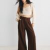 Pantalones ajustables de pierna Wide Leg