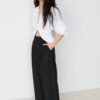 Pantalones ajustables de pierna Wide Leg Pantalones ajustables de pierna Wide Leg