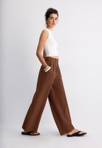Pantalones ajustables de pierna Wide Leg