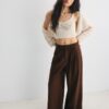 Pantalones ajustables de pierna Wide Leg