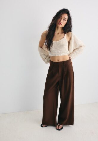 Pantalones ajustables de pierna Wide Leg