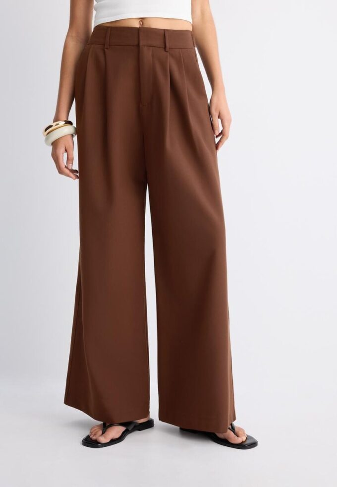 Pantalones ajustables de pierna Wide Leg