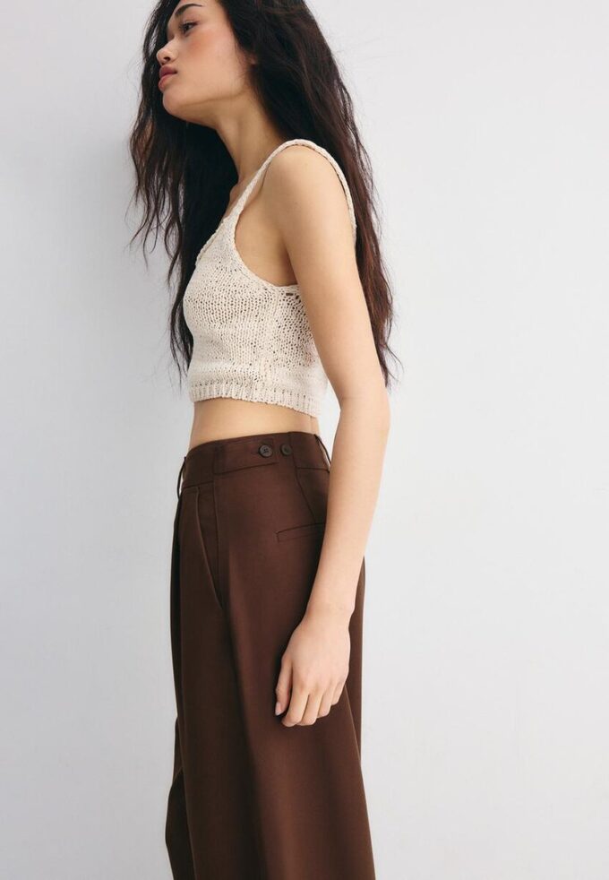 Pantalones ajustables de pierna Wide Leg
