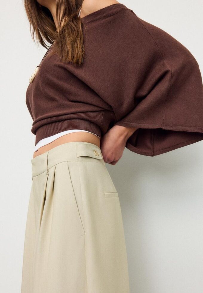 Pantalones ajustables de pierna Wide Leg Pantalones ajustables de pierna Wide Leg