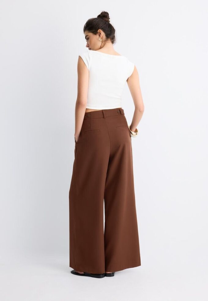 Pantalones ajustables de pierna Wide Leg