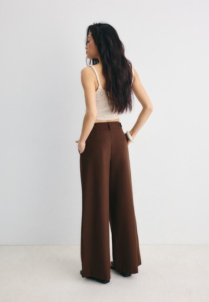 Pantalones ajustables de pierna Wide Leg