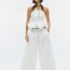 Pantalones anchos de popelín