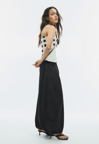Pantalones anchos de popelín